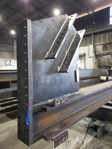 Fabricated structural steel bracket assembly ready for installation